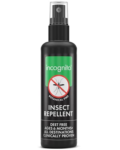 incognito Mückenschutz Spray 100 ml | Maximale Wirkung, natürlich, ohne DEET | Schützt wirksam vor Moskitos und anderen stechenden Insekten | Mücken Spray, geeignet für Männer, Frauen und Kinder