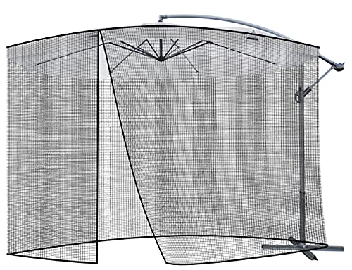 Insektenschutz für Sonnenschirme Moskitonetz Reißverschluss Fliegengitter 12266, Größe:3.5m